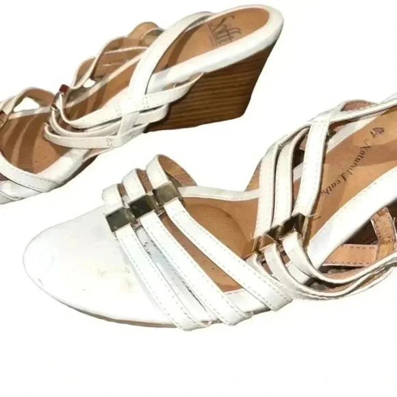 SOFFT white patent leather strappy sandals - Picture 5 of 7